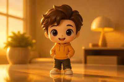 Boneco chibi de vinil