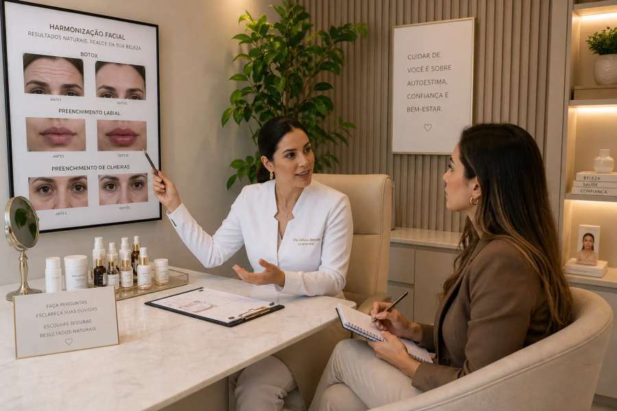 Entender procedimentos estéticos (botox × preenchimento) e o que perguntar ao profissional