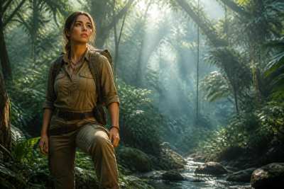 Personagem exploradora de conceito