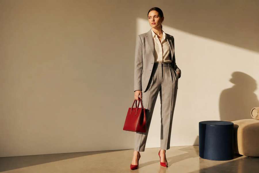 Editorial de moda em alfaiataria neutra