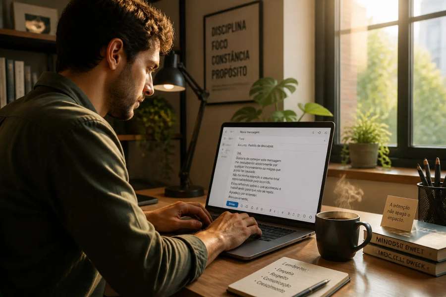 Pedir desculpas por e-mail