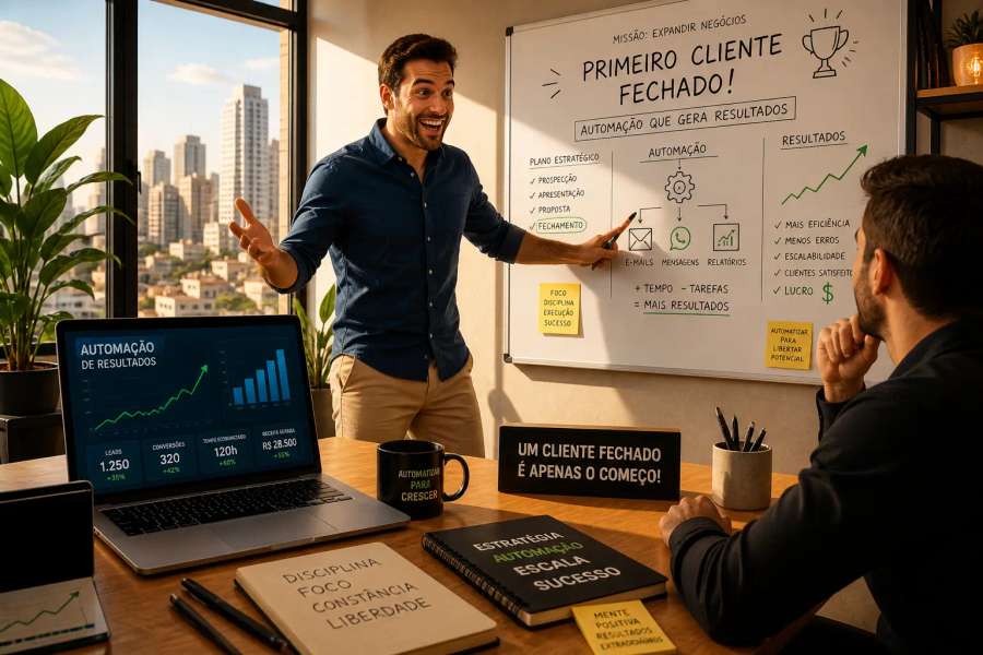 Fechar o primeiro cliente de automação em 30 dias