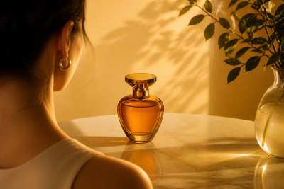 Frasco de perfume âmbar — foto de produto