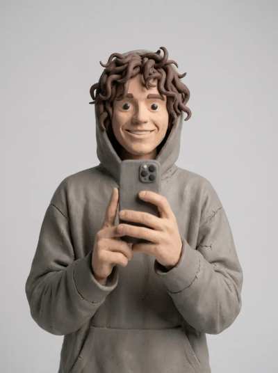 Sua selfie em estilo massinha (claymation stop-motion)