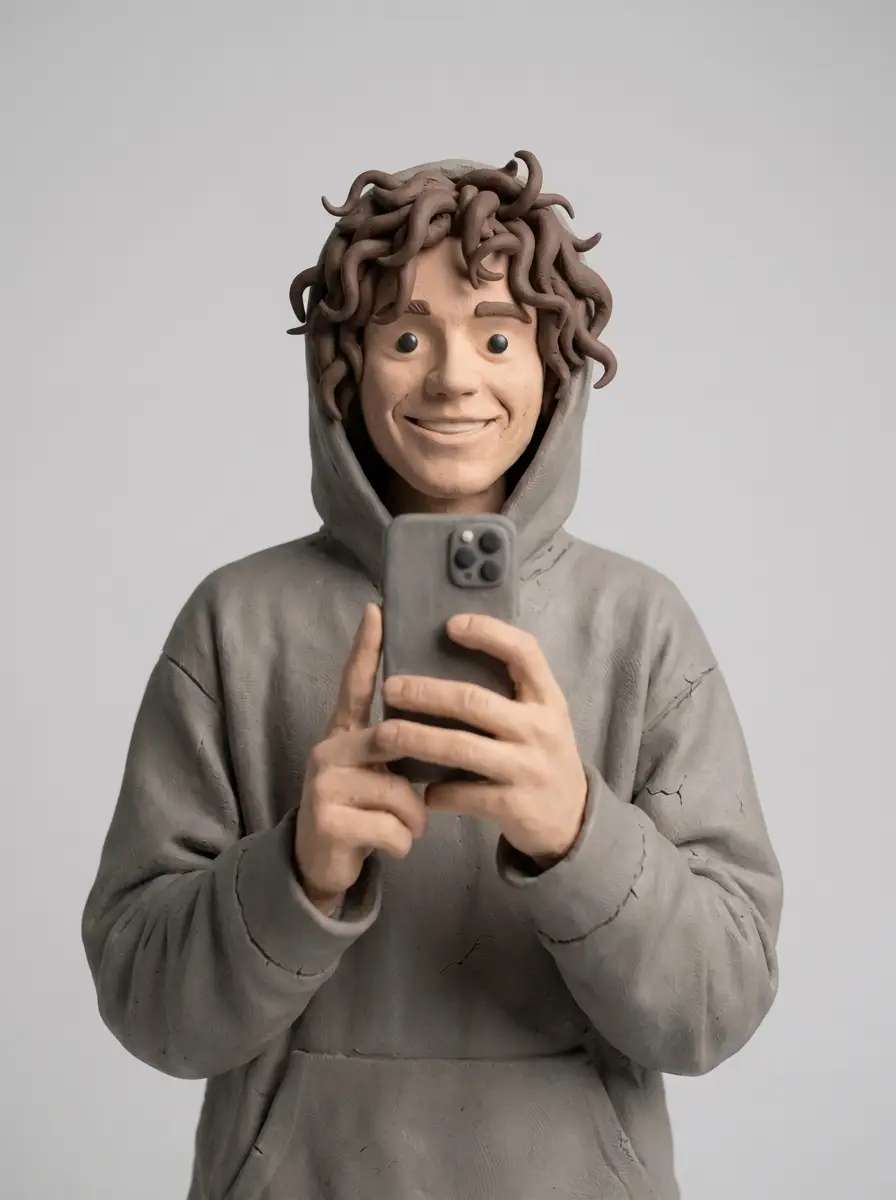 Depois — Sua selfie em estilo massinha (claymation stop-motion)