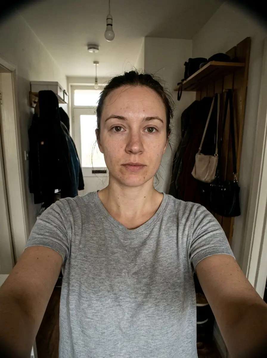 Antes — Foto profissional para LinkedIn a partir de uma selfie