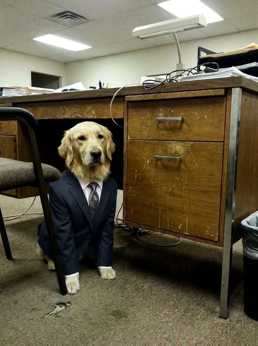 Depois — Cachorro de terno