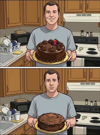 Antes vs depois cômico