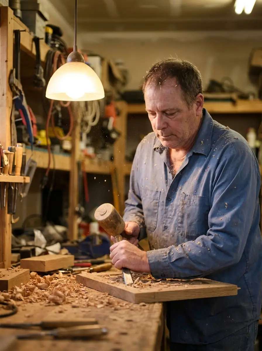 Depois — Artesão no ateliê
